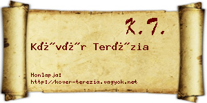 Kövér Terézia névjegykártya