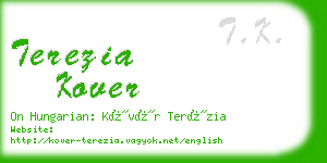 terezia kover business card